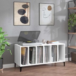 Armoire à disques blanc 100x38x48 cm bois d'ingénierie 614459614459