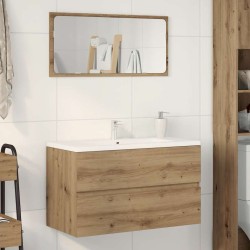 Armoire d'évier chêne artisanal 90x38,5x45 cm bois d'ingénierie 614460614460