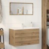 Armoire d'évier chêne artisanal 90x38,5x45 cm bois d'ingénierie 614460614460