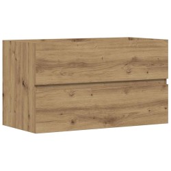 Armoire d'évier chêne artisanal 90x38,5x45 cm bois d'ingénierie 614460614460