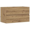 Armoire d'évier chêne artisanal 90x38,5x45 cm bois d'ingénierie 614460614460