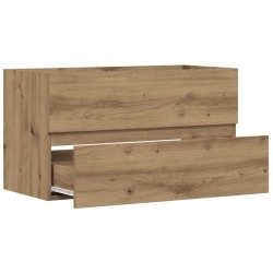 Armoire d'évier chêne artisanal 90x38,5x45 cm bois d'ingénierie 614460614460