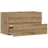 Armoire d'évier chêne artisanal 90x38,5x45 cm bois d'ingénierie 614460614460
