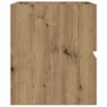 Armoire d'évier chêne artisanal 90x38,5x45 cm bois d'ingénierie 614460614460