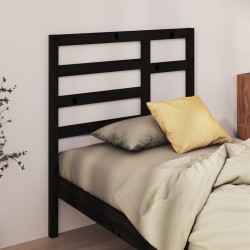 Tête de lit Noir 106x4x104 cm Bois massif de pin 614461614461
