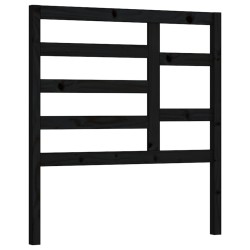 Tête de lit Noir 106x4x104 cm Bois massif de pin 614461614461