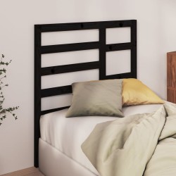 Tête de lit Noir 106x4x104 cm Bois massif de pin 614461614461