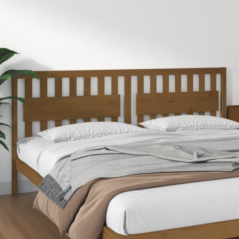 Tête de lit Marron miel 205,5x4x100 cm Bois massif de pin 614462614462