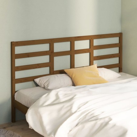 Tête de lit Marron miel 206x4x104 cm Bois massif de pin 614463614463