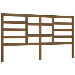 Tête de lit Marron miel 206x4x104 cm Bois massif de pin 614463614463
