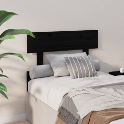 Tête de lit Noir 103,5x3x81 cm Bois massif de pin 614465614465