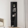 Meuble d'angle Noir 27,5x27x140cm Bois d'ingénierie 614466614466