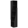 Meuble d'angle Noir 27,5x27x140cm Bois d'ingénierie 614466614466