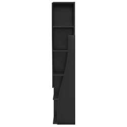 Meuble d'angle Noir 27,5x27x140cm Bois d'ingénierie 614466614466