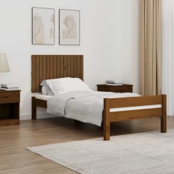 Tête de lit murale Marron miel 95,5x3x60 cm Bois massif de pin 614467614467