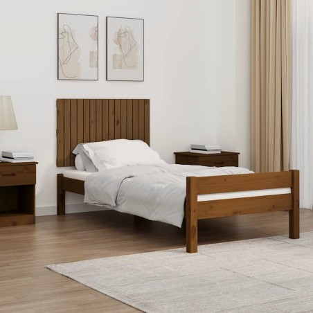 Tête de lit murale Marron miel 95,5x3x60 cm Bois massif de pin 614467614467