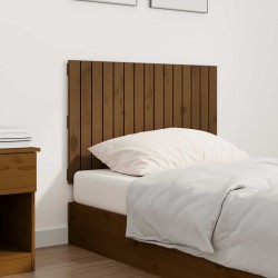 Tête de lit murale Marron miel 95,5x3x60 cm Bois massif de pin 614467614467
