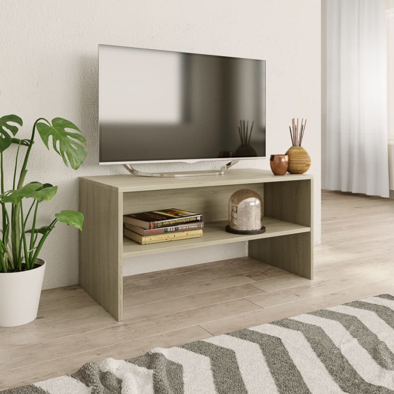 Meuble TV Chêne sonoma 80x40x40 cm Bois d’ingénierie 614469614469