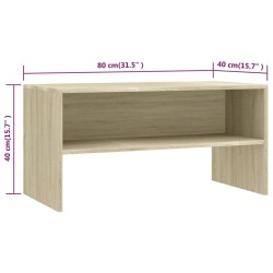 Meuble TV Chêne sonoma 80x40x40 cm Bois d’ingénierie 614469614469