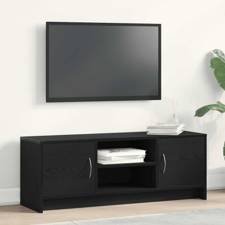 Meuble TV en chêne noir 102 x 30 x 37,5 cm bois d'ingénierie 614472614472