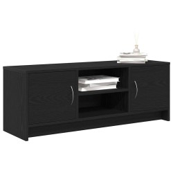 Meuble TV en chêne noir 102 x 30 x 37,5 cm bois d'ingénierie 614472614472