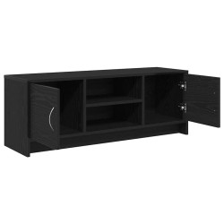 Meuble TV en chêne noir 102 x 30 x 37,5 cm bois d'ingénierie 614472614472
