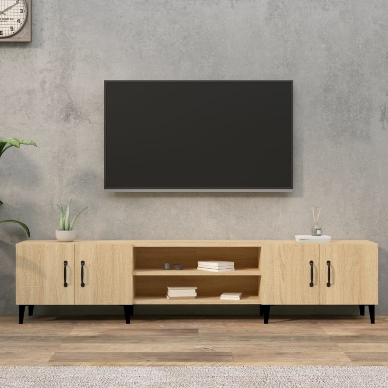 Meuble TV Chêne Sonoma 180x31,5x40 cm Bois d'ingénierie 614477614477