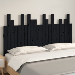 Tête de lit murale Noir 146,5x3x80 cm Bois massif de pin 614478614478