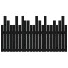 Tête de lit murale Noir 146,5x3x80 cm Bois massif de pin 614478614478