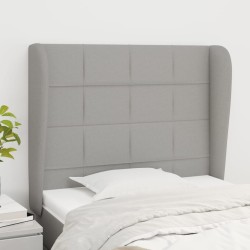 Tête de lit avec oreilles Gris clair 103x23x118/128 cm Tissu 614479614479