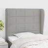 Tête de lit avec oreilles Gris clair 103x23x118/128 cm Tissu 614479614479
