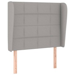Tête de lit avec oreilles Gris clair 103x23x118/128 cm Tissu 614479614479