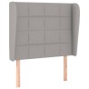 Tête de lit avec oreilles Gris clair 103x23x118/128 cm Tissu 614479614479