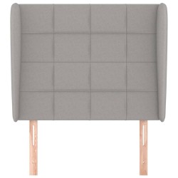 Tête de lit avec oreilles Gris clair 103x23x118/128 cm Tissu 614479614479