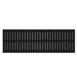 Tête de lit murale Noir 185x3x60 cm Bois massif de pin 614480614480