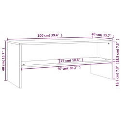 Meuble TV Chêne sonoma 100x40x40 cm Bois d'ingénierie 614482614482