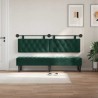 Tête de lit suspendue Avec lumière LED Vert foncé Velours 614487614487