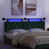 Tête de lit suspendue Avec lumière LED Vert foncé Velours 614487614487