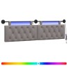 Tête de lit suspendue Avec lumière LED Taupe Tissu 614488614488