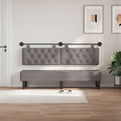 Tête de lit suspendue Avec lumière LED Taupe Tissu 614488614488