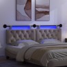 Tête de lit suspendue Avec lumière LED Taupe Tissu 614488614488