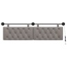 Tête de lit suspendue Avec lumière LED Taupe Tissu 614488614488