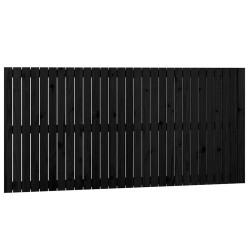 Tête de lit murale Noir 185x3x90 cm Bois massif de pin 614492614492