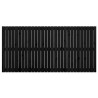 Tête de lit murale Noir 185x3x90 cm Bois massif de pin 614492614492