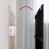 Tête de lit murale Noir 185x3x90 cm Bois massif de pin 614492614492