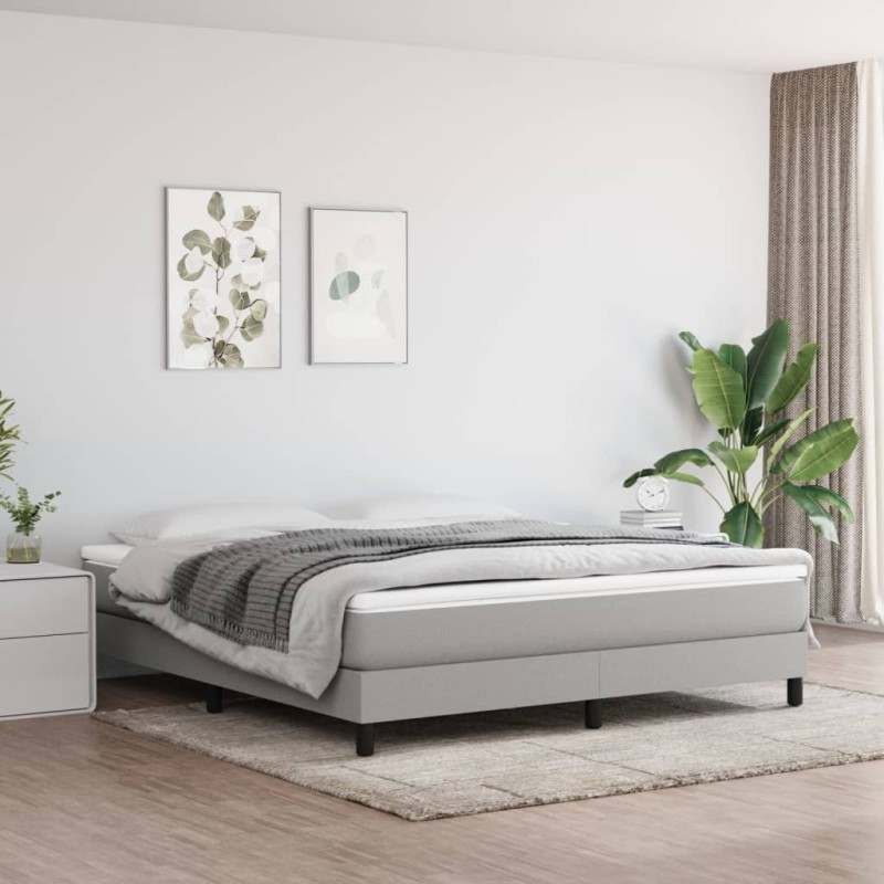 Matelas de lit à ressorts ensachés fermeté moyenne 193x203x20 cm tissu 614494614494