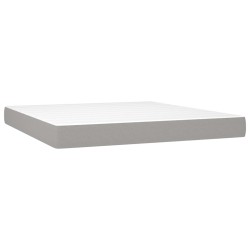 Matelas de lit à ressorts ensachés fermeté moyenne 193x203x20 cm tissu 614494614494