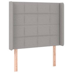 Tête de lit avec oreilles Gris clair 103x16x118/128 cm Tissu 614500614500