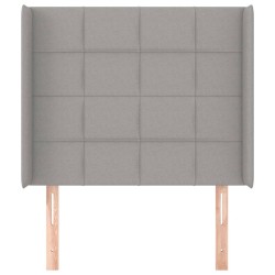 Tête de lit avec oreilles Gris clair 103x16x118/128 cm Tissu 614500614500
