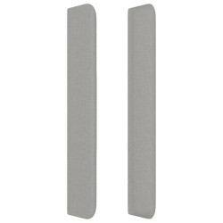 Tête de lit avec oreilles Gris clair 103x16x118/128 cm Tissu 614500614500